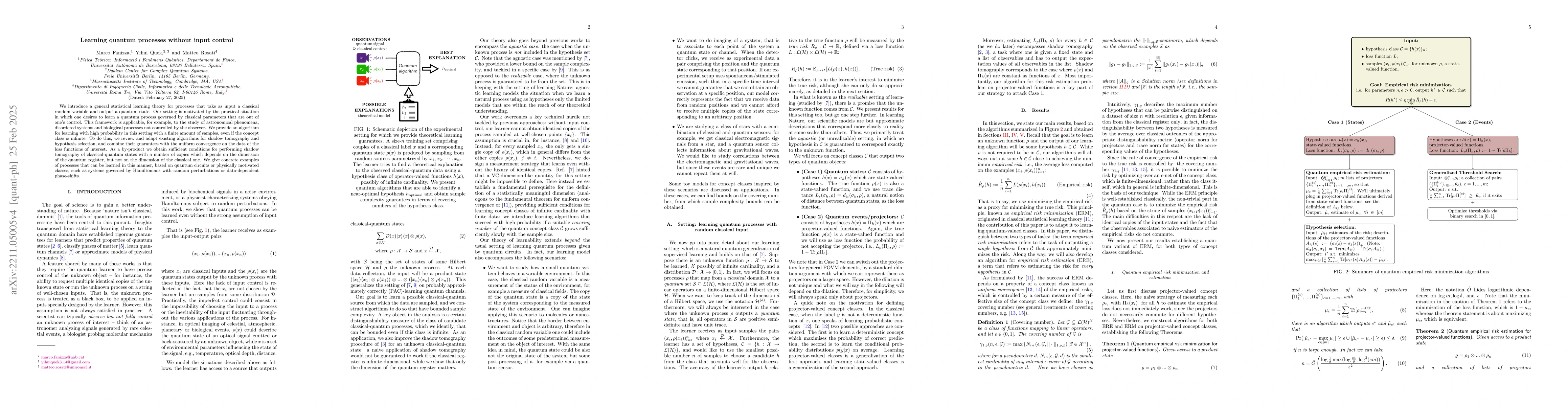 Thumbnail for Learning quantum processes without input control