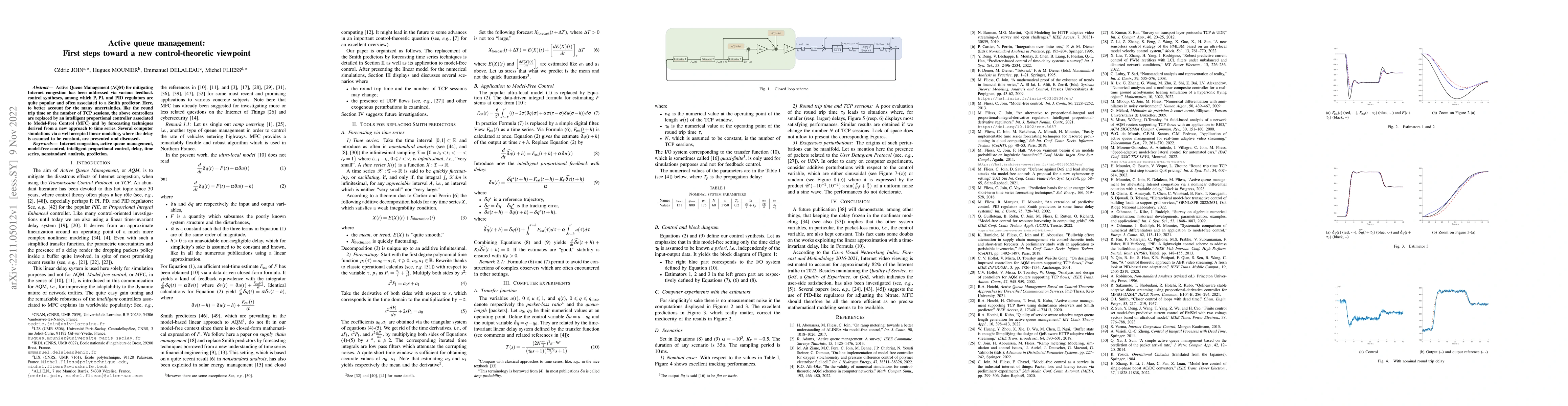Thumbnail for Active queue management: First steps toward a new control-theoretic
  viewpoint