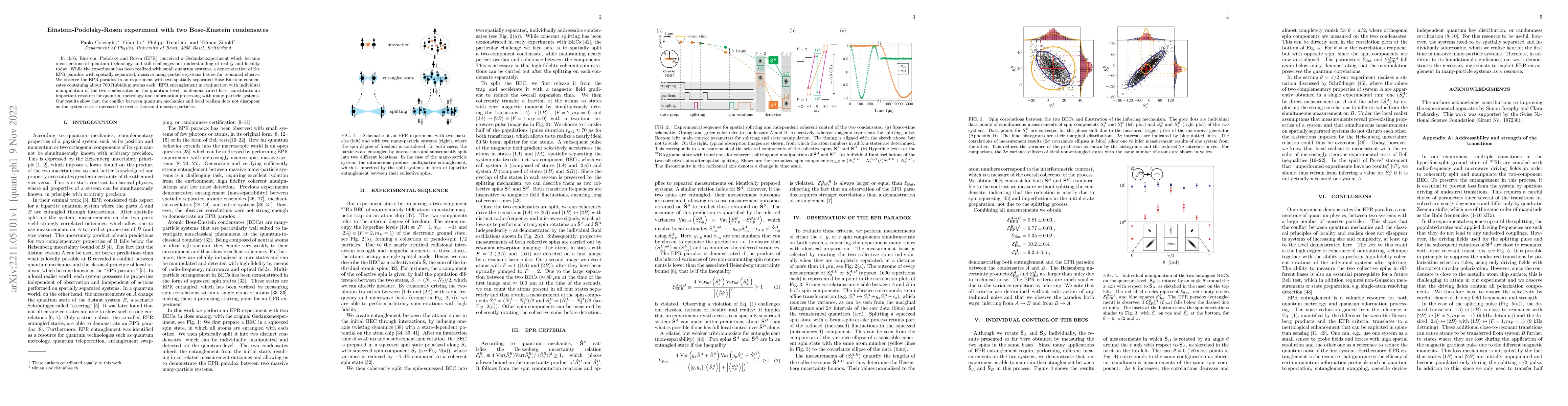 Thumbnail for Einstein-Podolsky-Rosen experiment with two Bose-Einstein condensates
