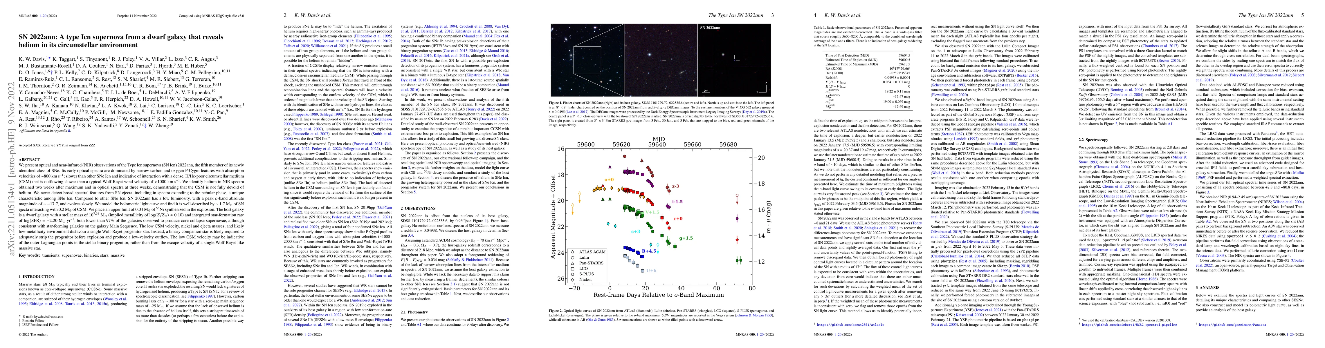 Thumbnail for SN 2022ann: A type Icn supernova from a dwarf galaxy that reveals helium
  in its circumstellar environment