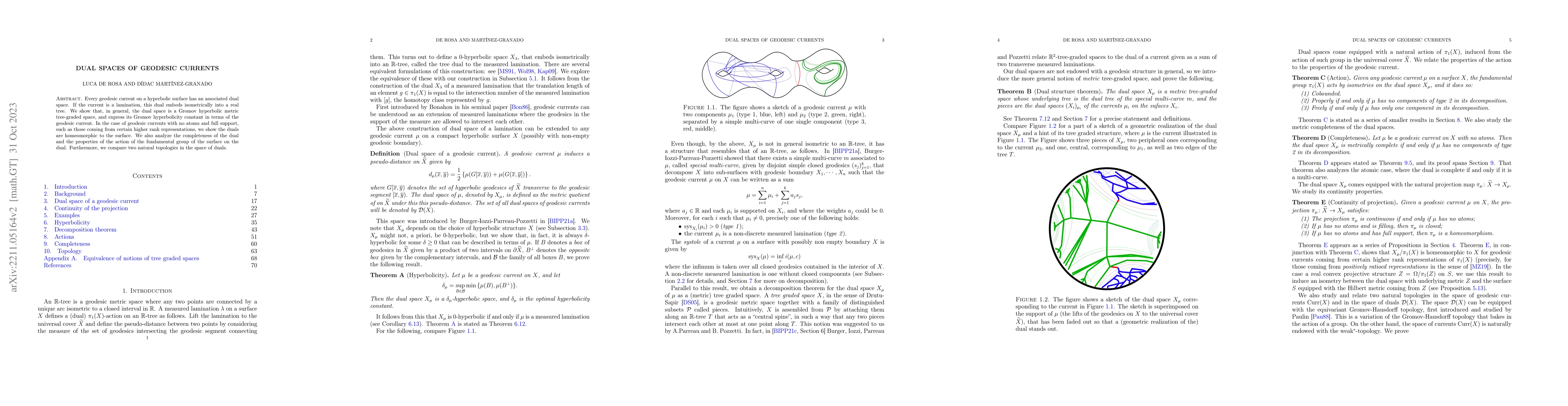 Thumbnail for Dual spaces of geodesic currents
