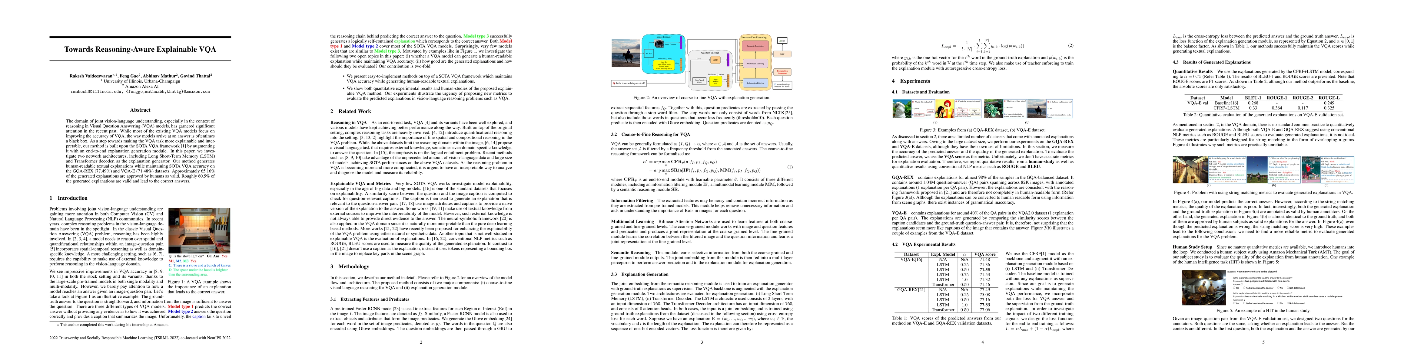 Thumbnail for Towards Reasoning-Aware Explainable VQA