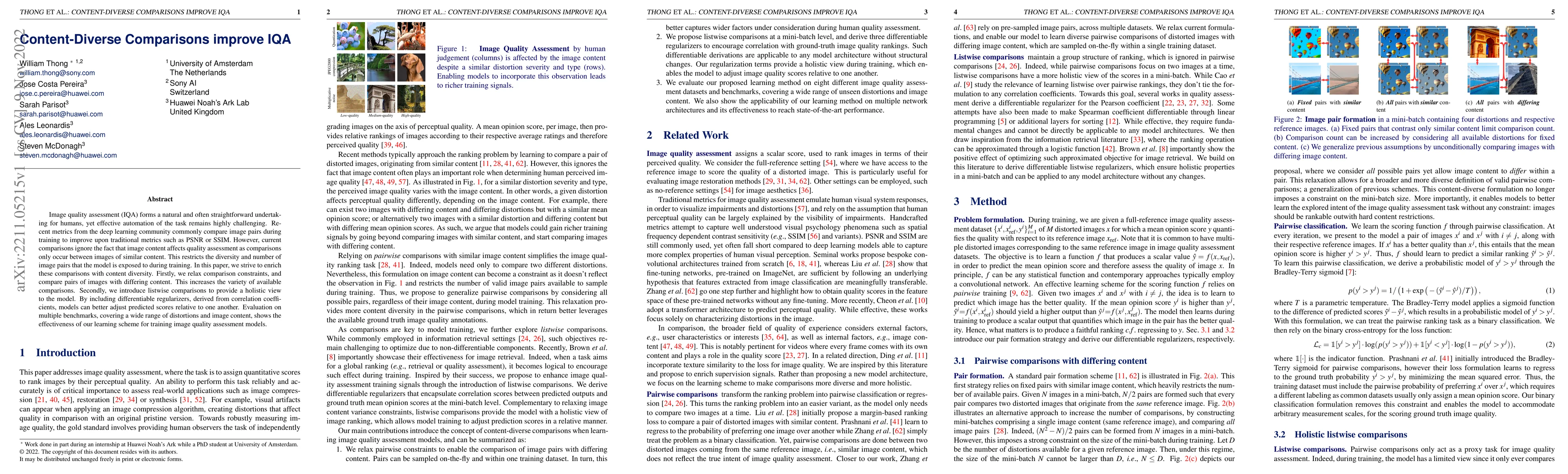 Thumbnail for Content-Diverse Comparisons improve IQA
