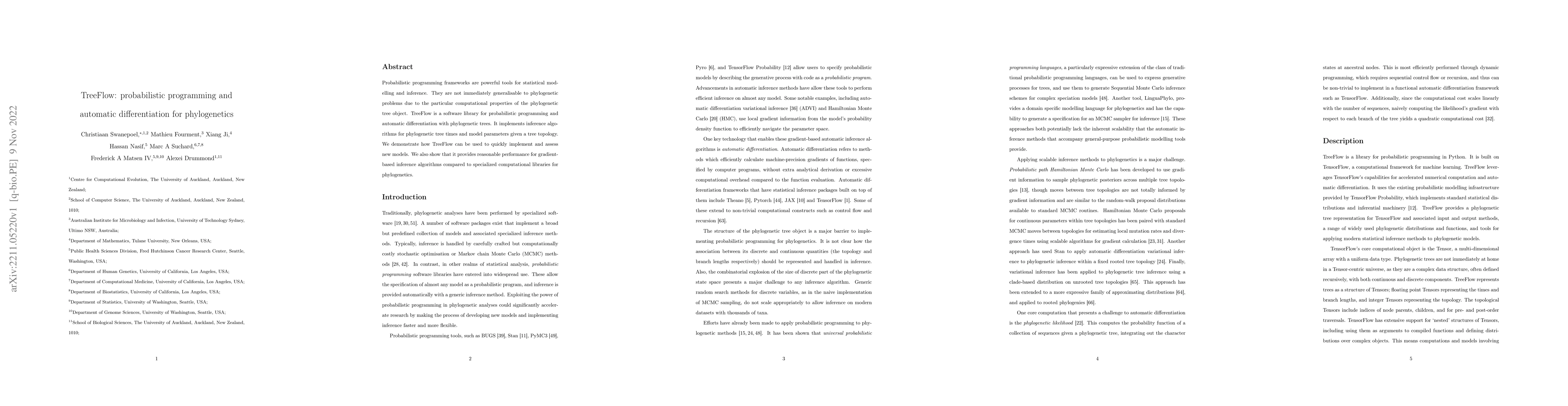 Thumbnail for TreeFlow: probabilistic programming and automatic differentiation for
  phylogenetics