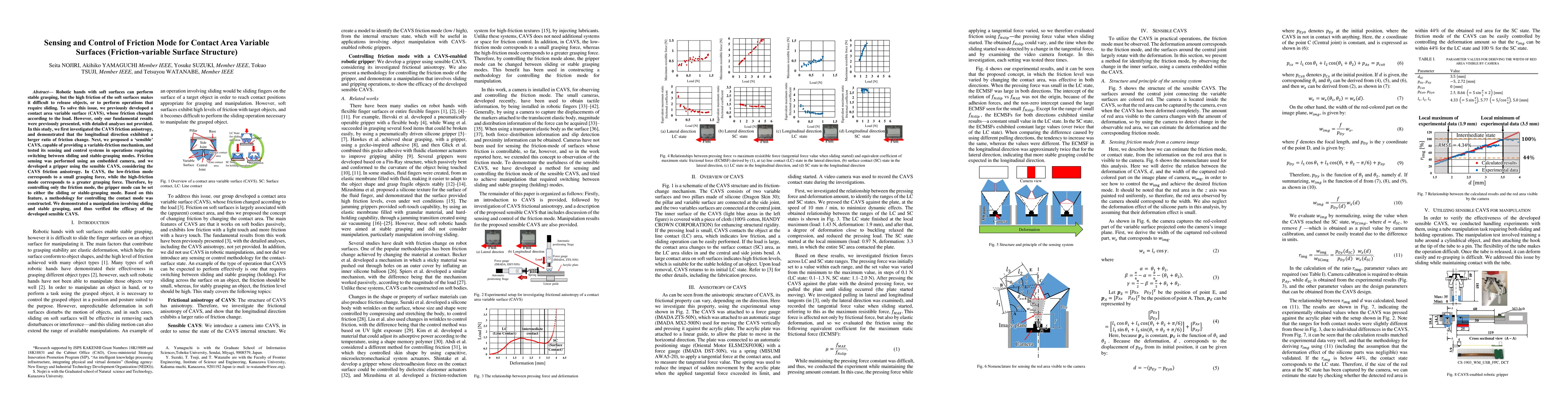 Thumbnail for Sensing and Control of Friction Mode for Contact Area Variable Surfaces
  (Friction-variable Surface Structure)