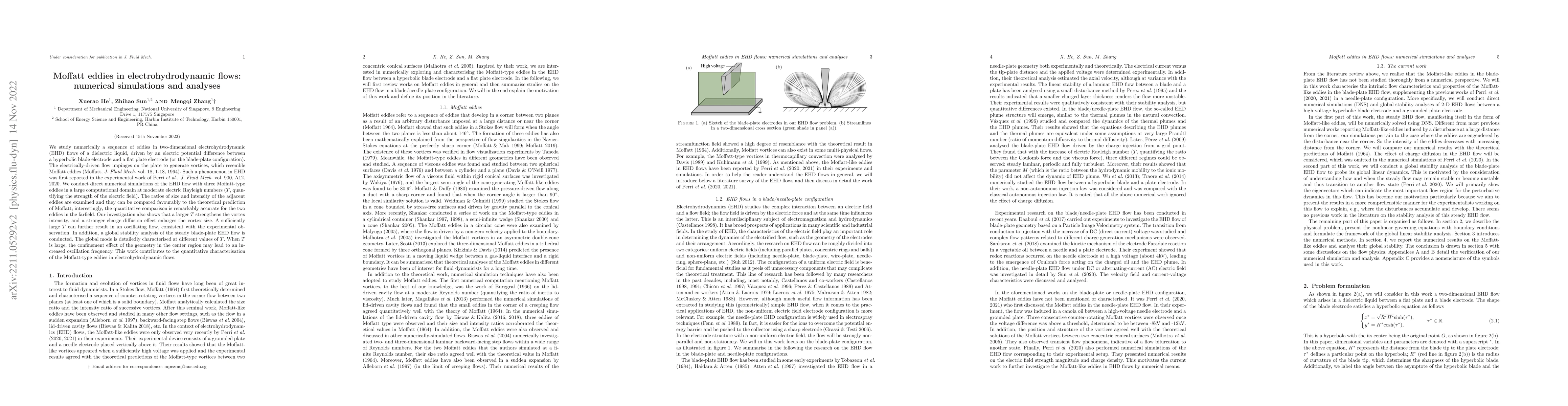 Thumbnail for Moffatt eddies in electrohydrodynamic flows: numerical simulations and
  analyses