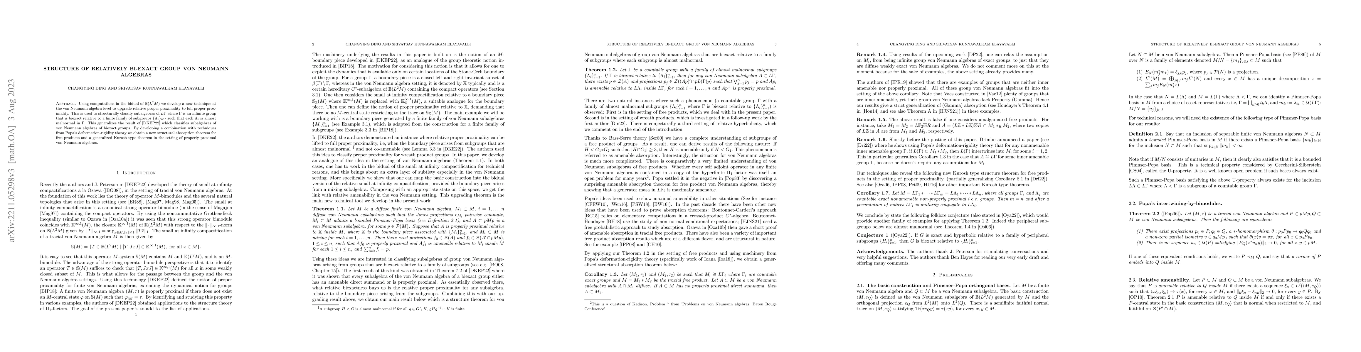 Thumbnail for On the structure of relatively biexact group von Neumann algebras