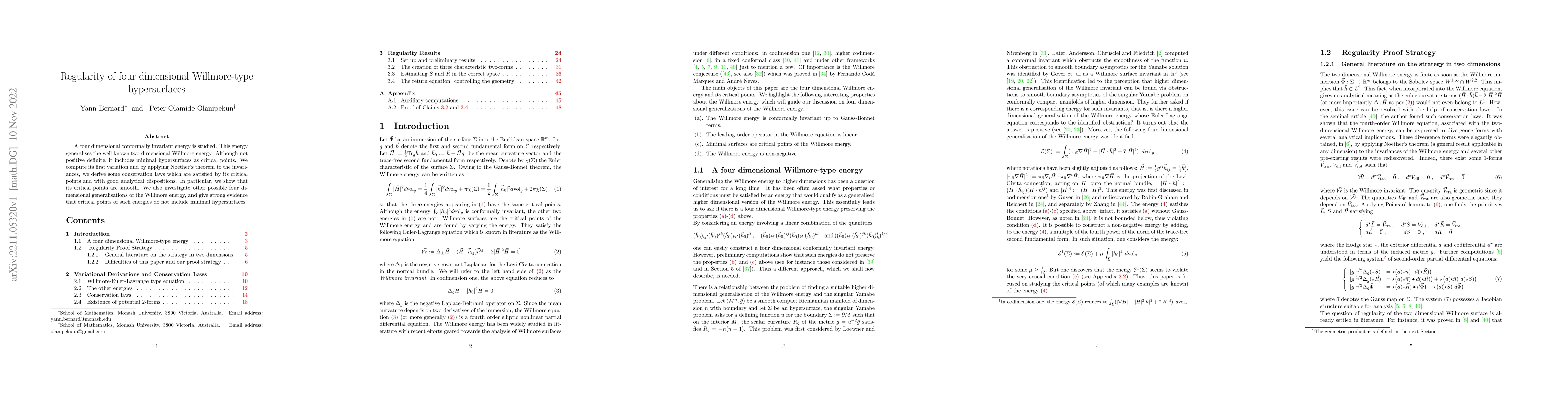 Thumbnail for Regularity of four dimensional Willmore-type hypersurfaces