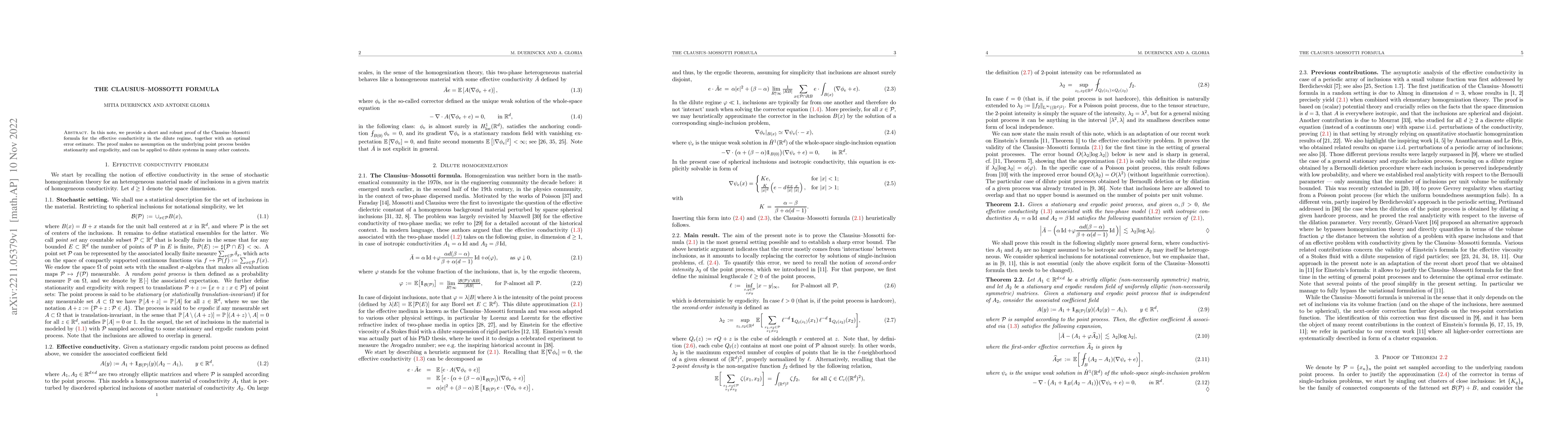 Thumbnail for The Clausius-Mossotti formula