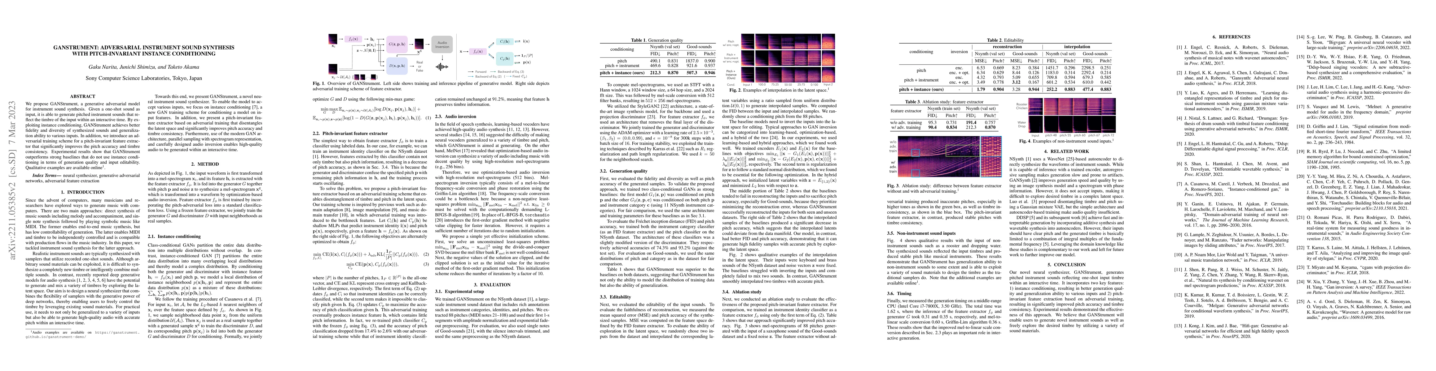Thumbnail for GANStrument: Adversarial Instrument Sound Synthesis with Pitch-invariant
  Instance Conditioning
