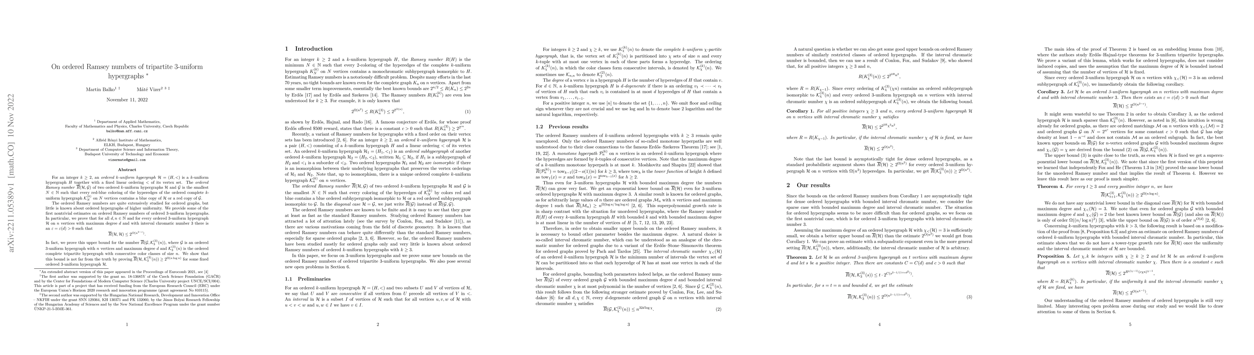 Thumbnail for On ordered Ramsey numbers of tripartite 3-uniform hypergraphs