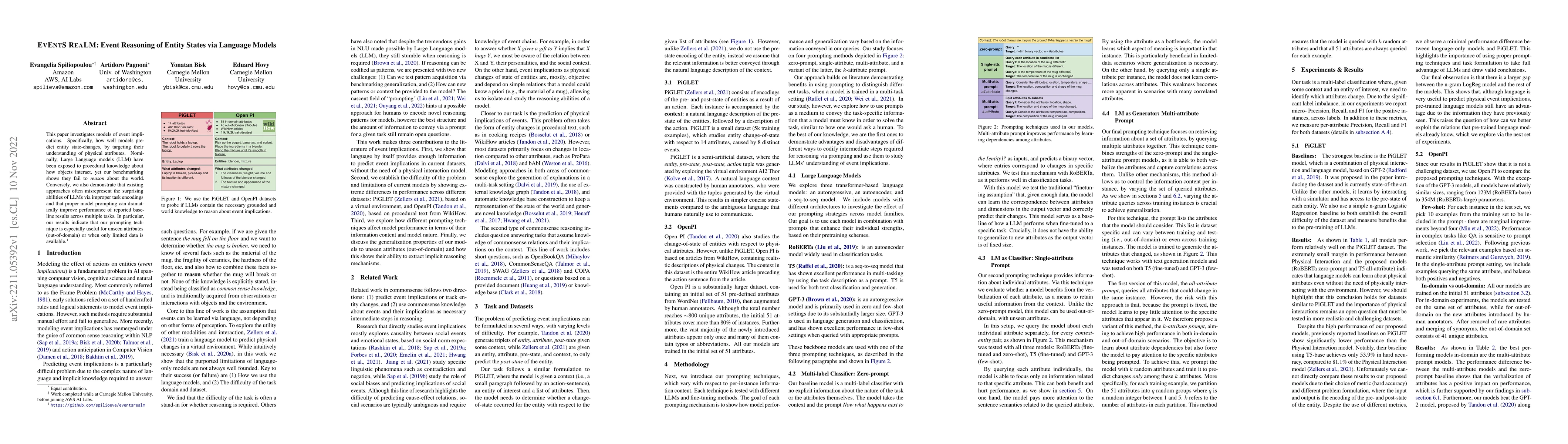 Thumbnail for EvEntS ReaLM: Event Reasoning of Entity States via Language Models
