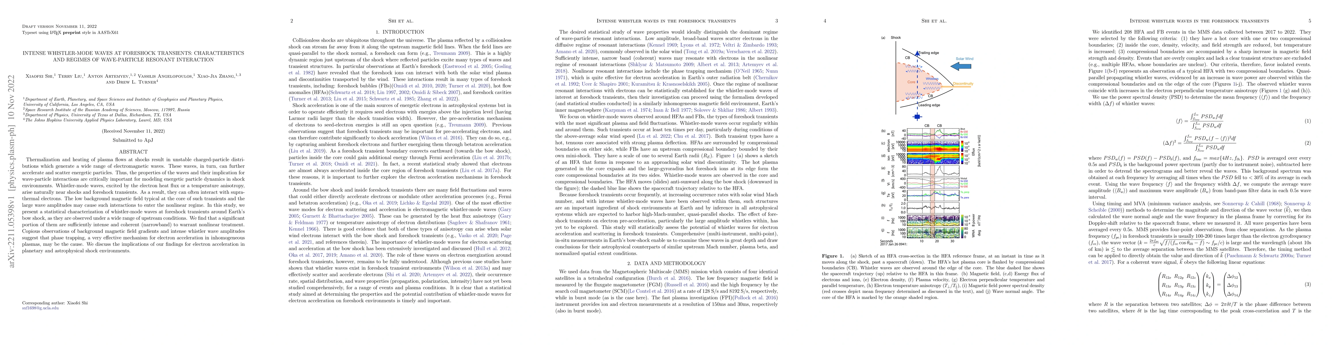 Thumbnail for Intense whistler-mode waves at foreshock transients: characteristics and
  regimes of wave-particle resonant interaction
