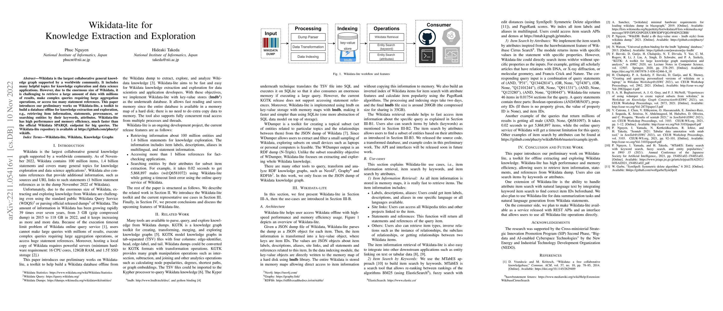 Thumbnail for Wikidata-lite for Knowledge Extraction and Exploration