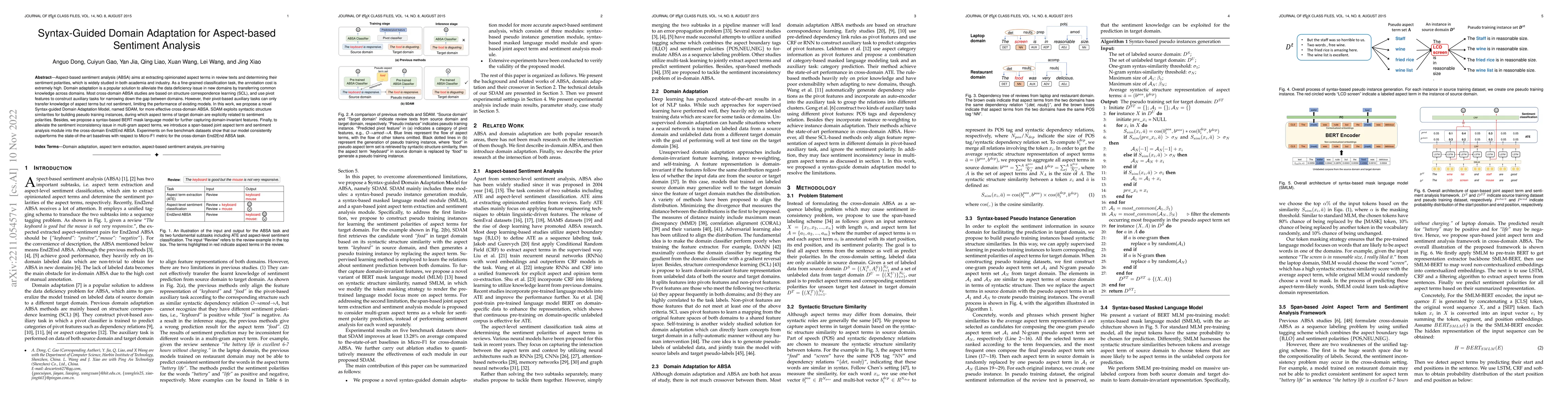 Thumbnail for Syntax-Guided Domain Adaptation for Aspect-based Sentiment Analysis