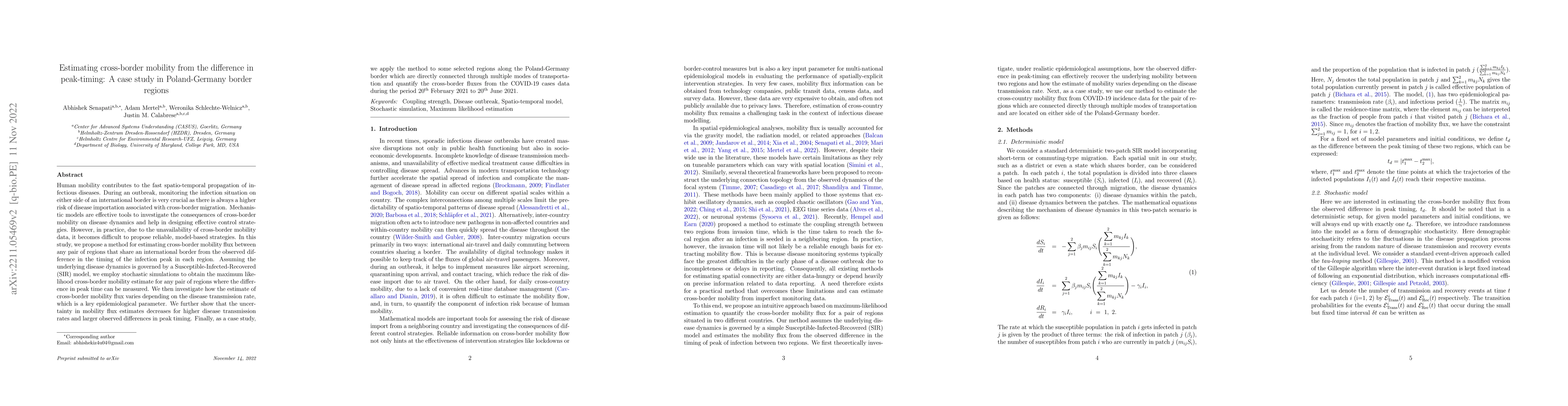 Thumbnail for Estimating cross-border mobility from the difference in peak-timing: A
  case study in Poland-Germany border regions