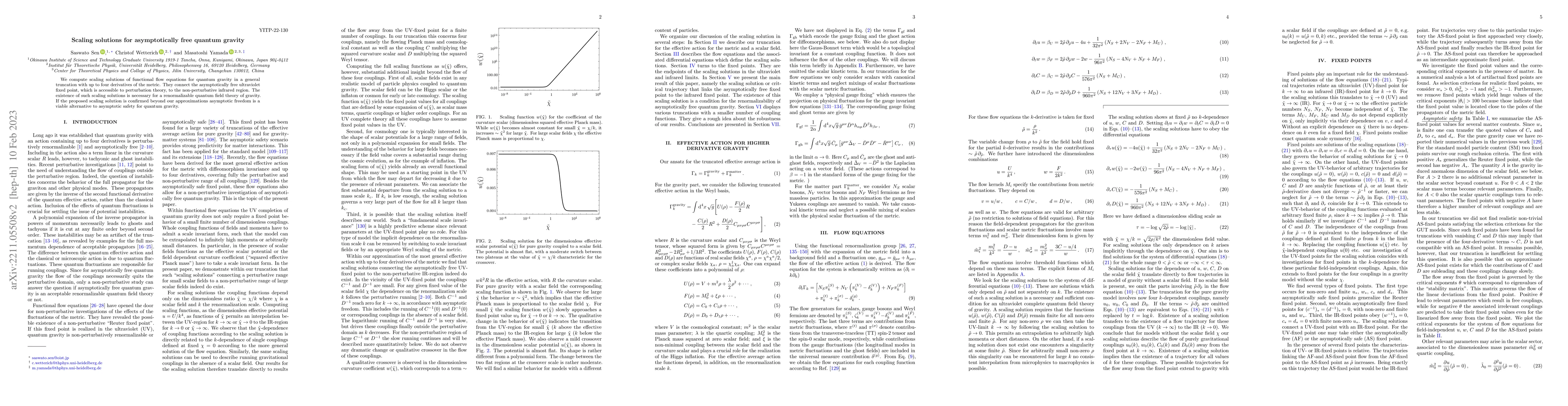 Thumbnail for Scaling solutions for asymptotically free quantum gravity