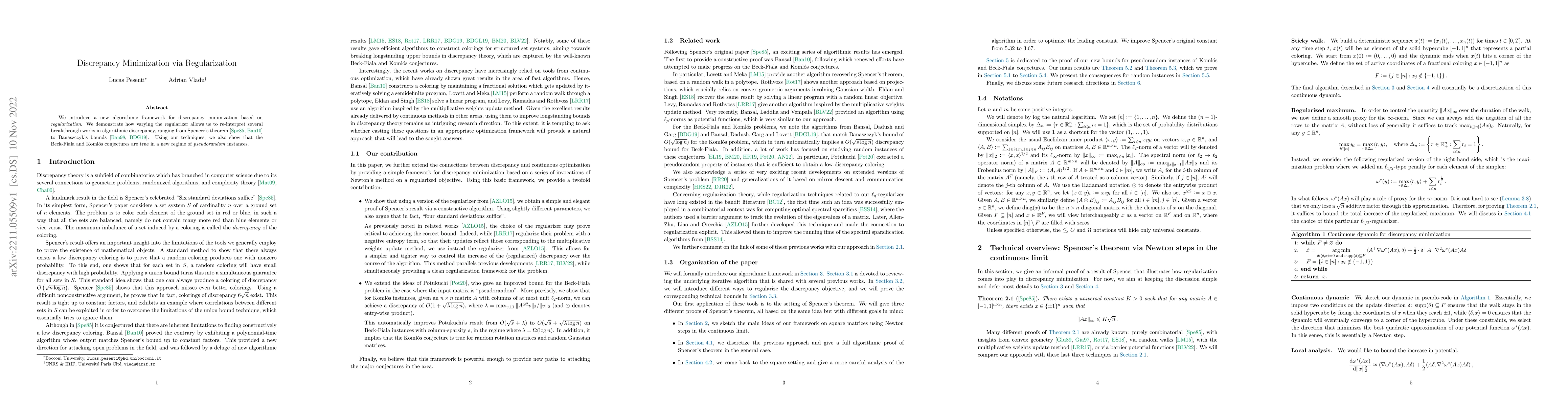 Thumbnail for Discrepancy Minimization via Regularization