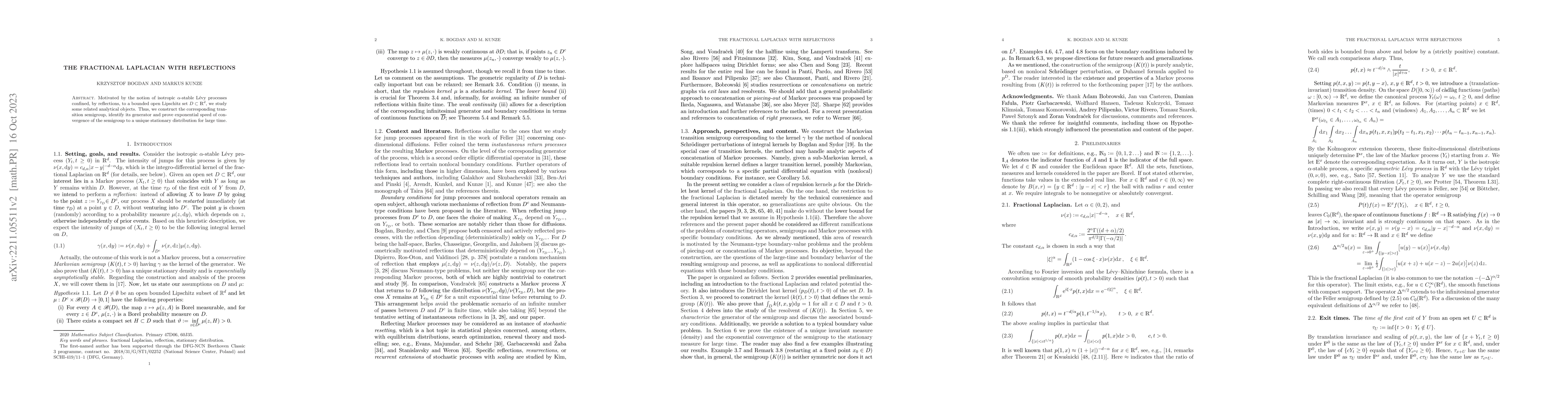 Thumbnail for The fractional Laplacian with reflections
