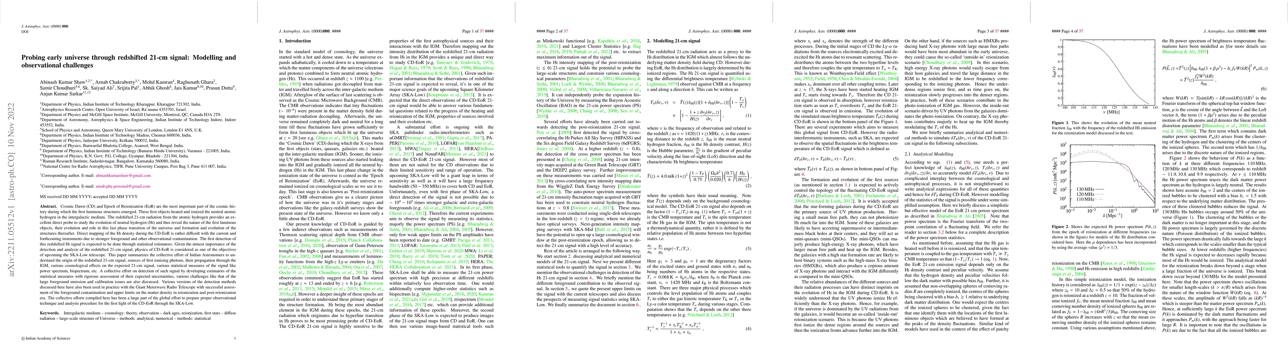 Thumbnail for Probing early universe through redshifted 21-cm signal: Modelling and
  observational challenges