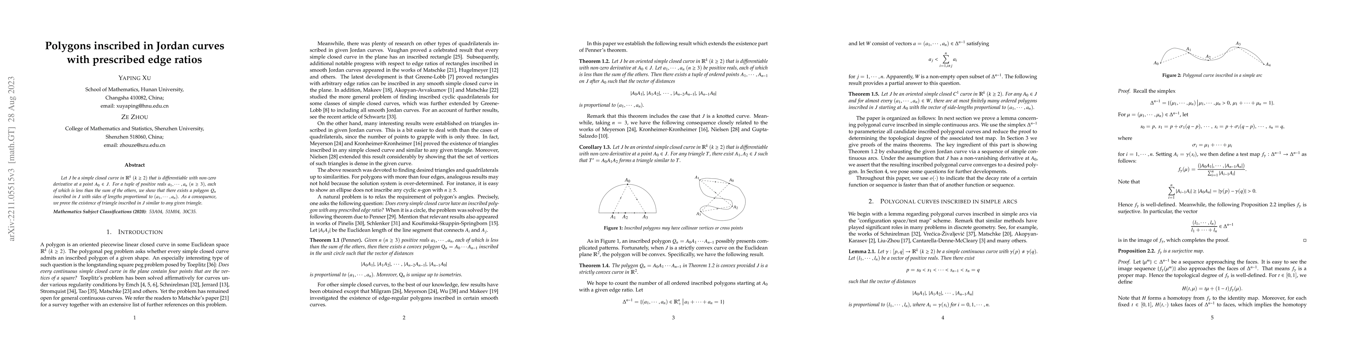Thumbnail for Polygons inscribed in Jordan curves with prescribed edge ratios