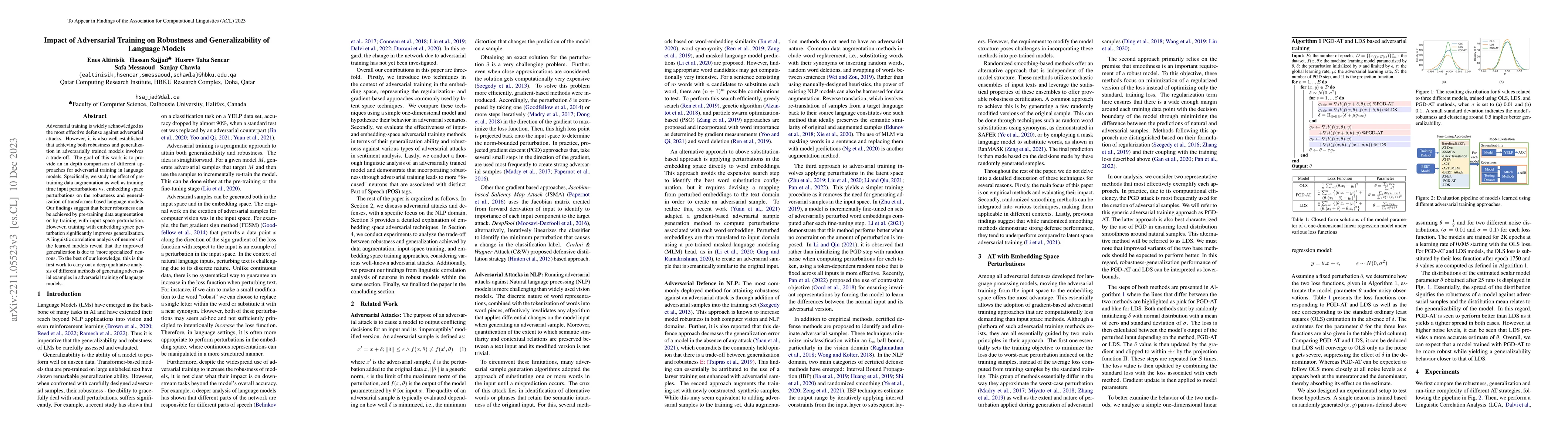 Thumbnail for Impact of Adversarial Training on Robustness and Generalizability of
  Language Models
