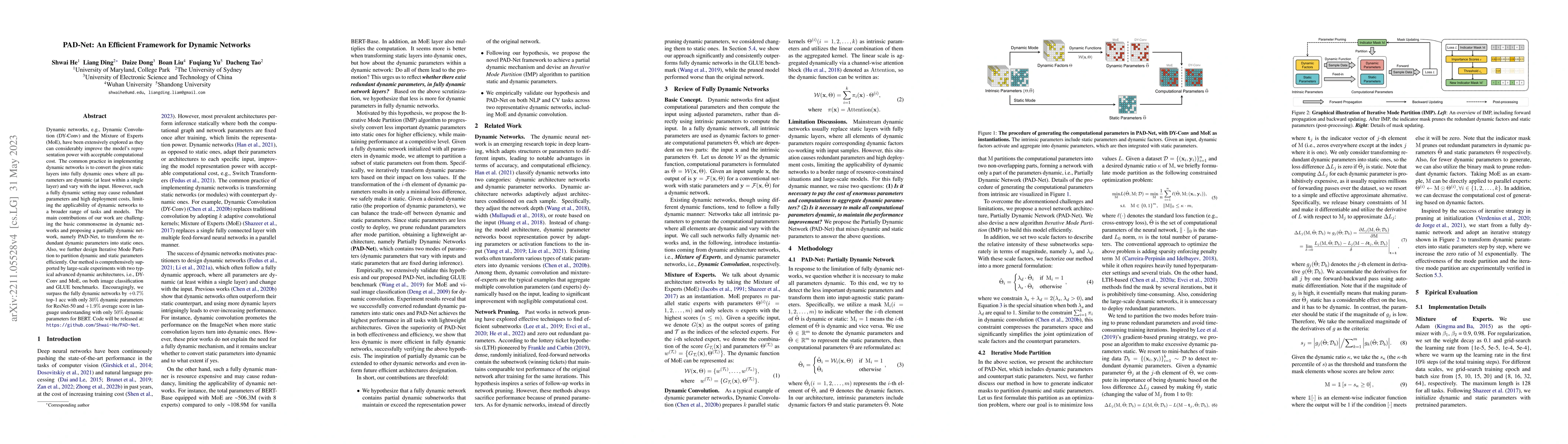 Thumbnail for PAD-Net: An Efficient Framework for Dynamic Networks