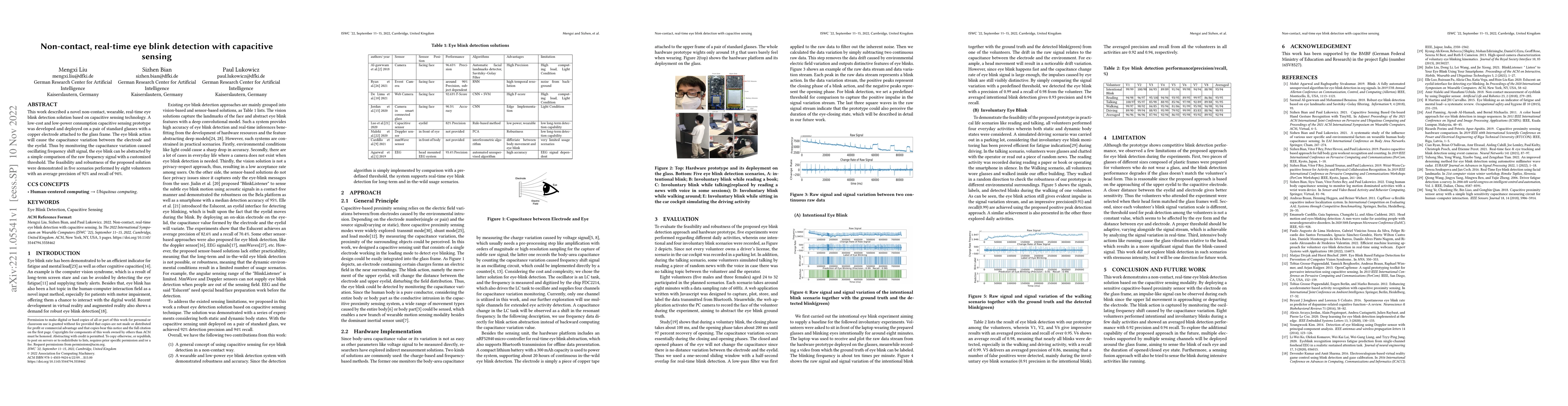 Thumbnail for Non-contact, real-time eye blink detection with capacitive sensing