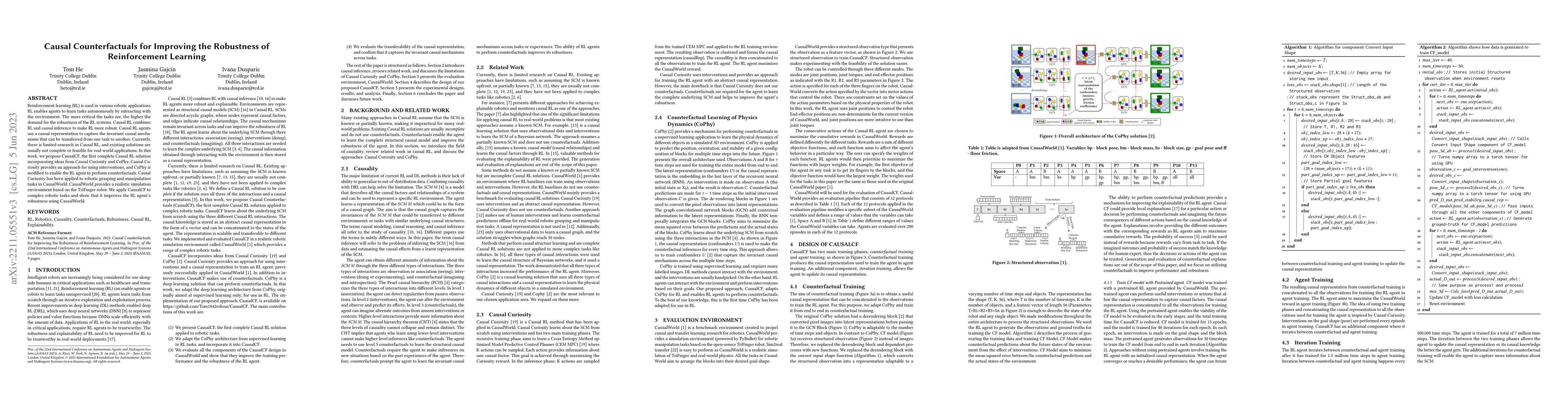 Thumbnail for Causal Counterfactuals for Improving the Robustness of Reinforcement
  Learning