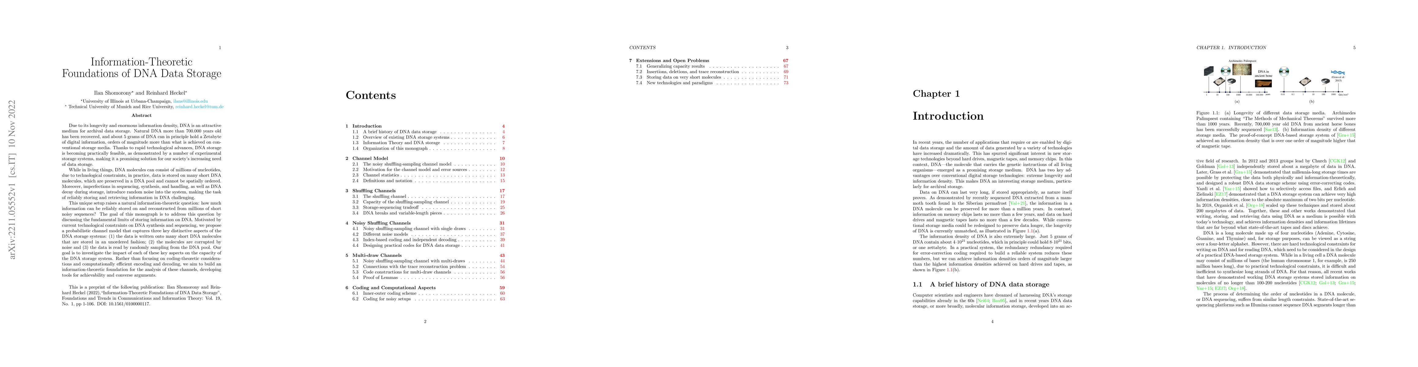 Thumbnail for Information-Theoretic Foundations of DNA Data Storage