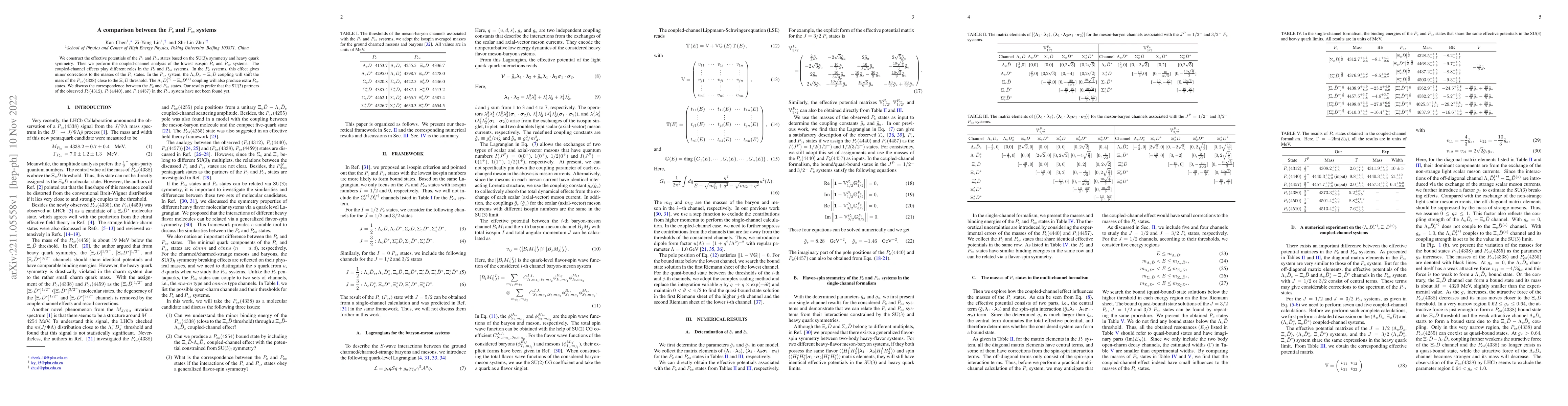 Thumbnail for A comparison between the $P_c$ and $P_{cs}$ systems