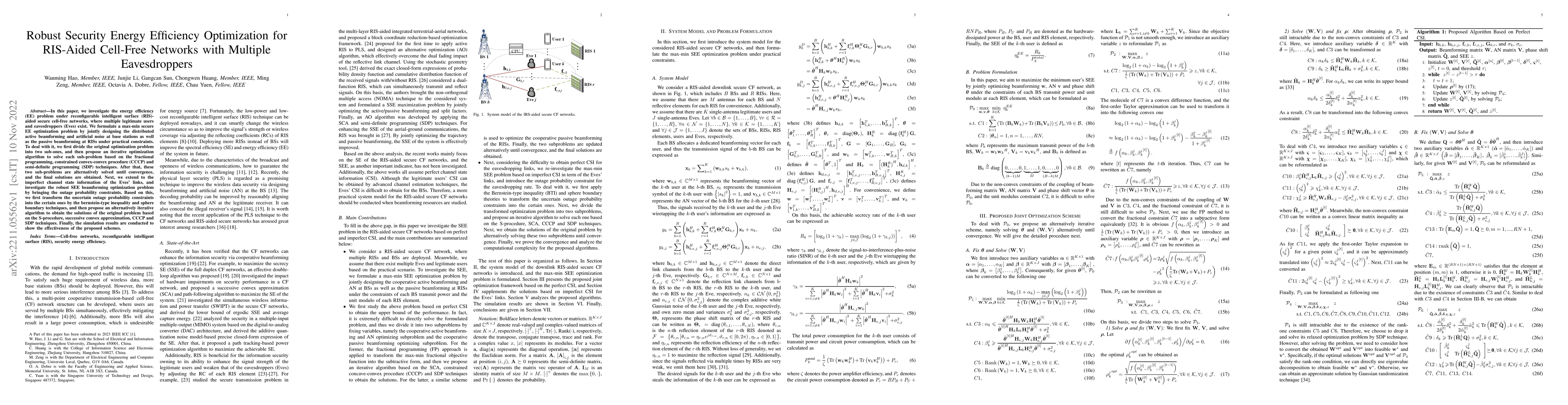Thumbnail for Robust Security Energy Efficiency Optimization for RIS-Aided Cell-Free
  Networks with Multiple Eavesdroppers
