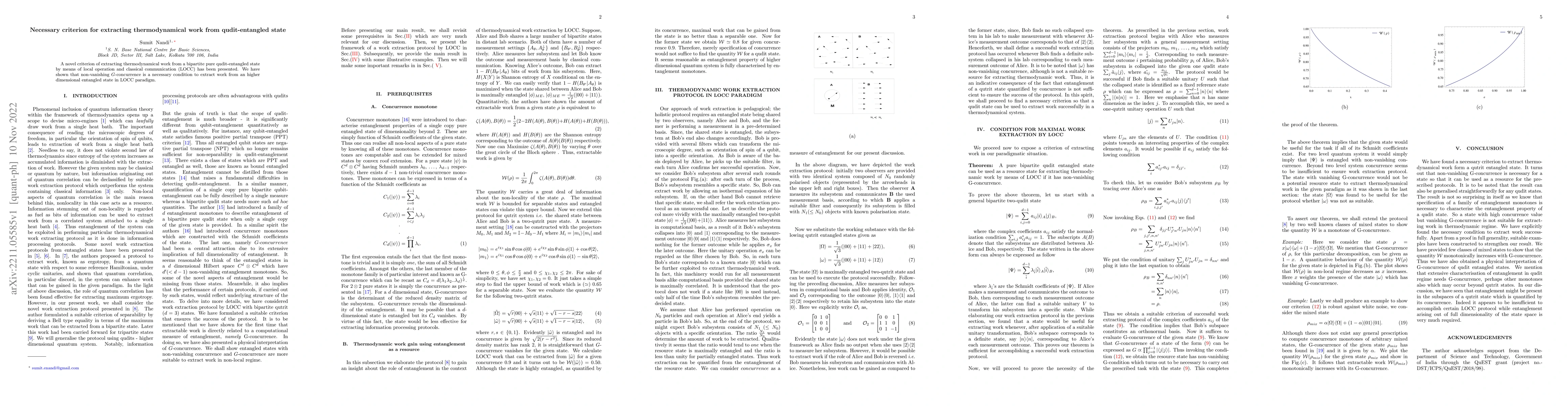 Thumbnail for Necessary criterion for extracting thermodynamical work from
  qudit-entangled state