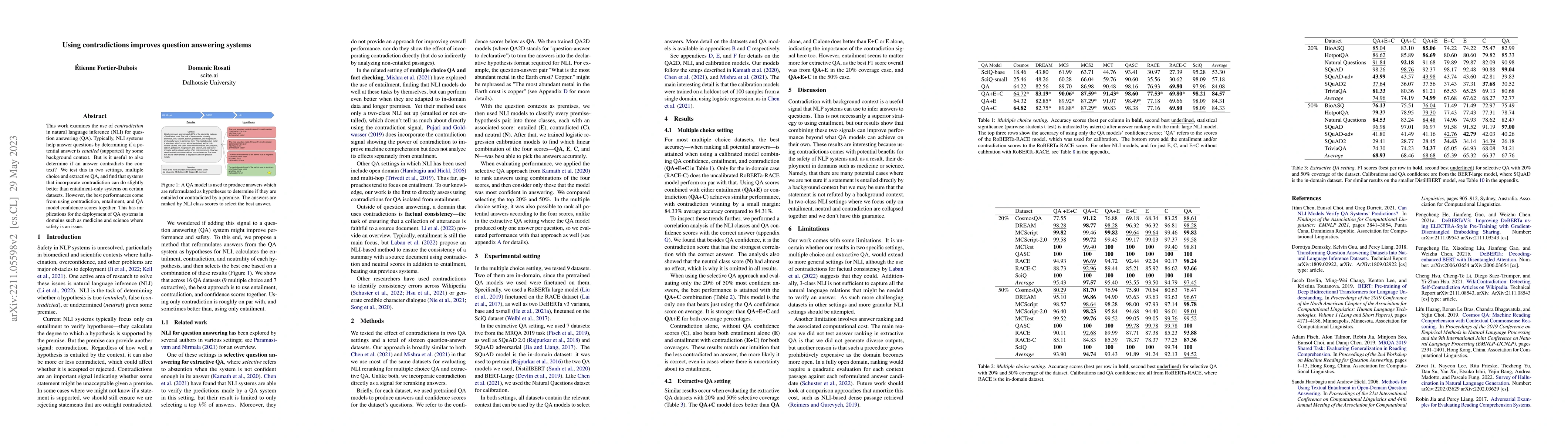 Thumbnail for Using contradictions improves question answering systems
