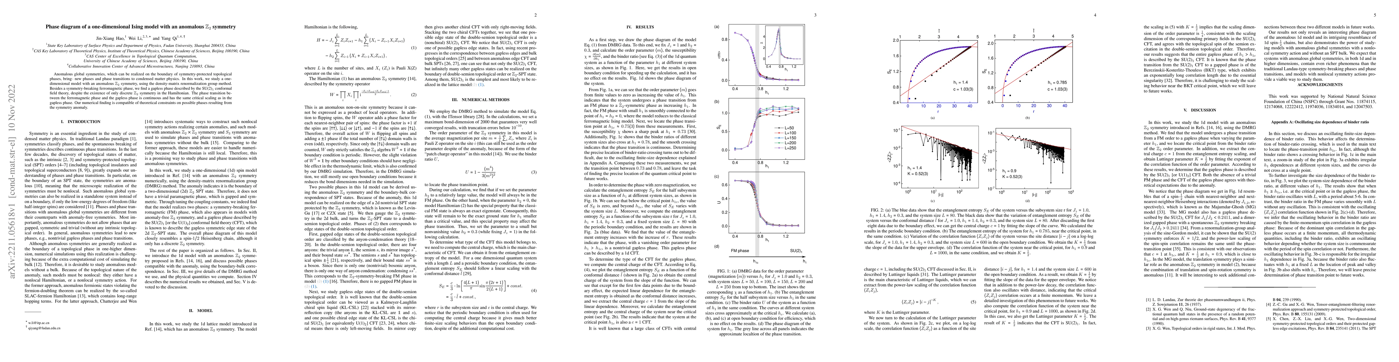 Thumbnail for Phase diagram of a one-dimensional Ising model with an anomalous Z_2
  symmetry