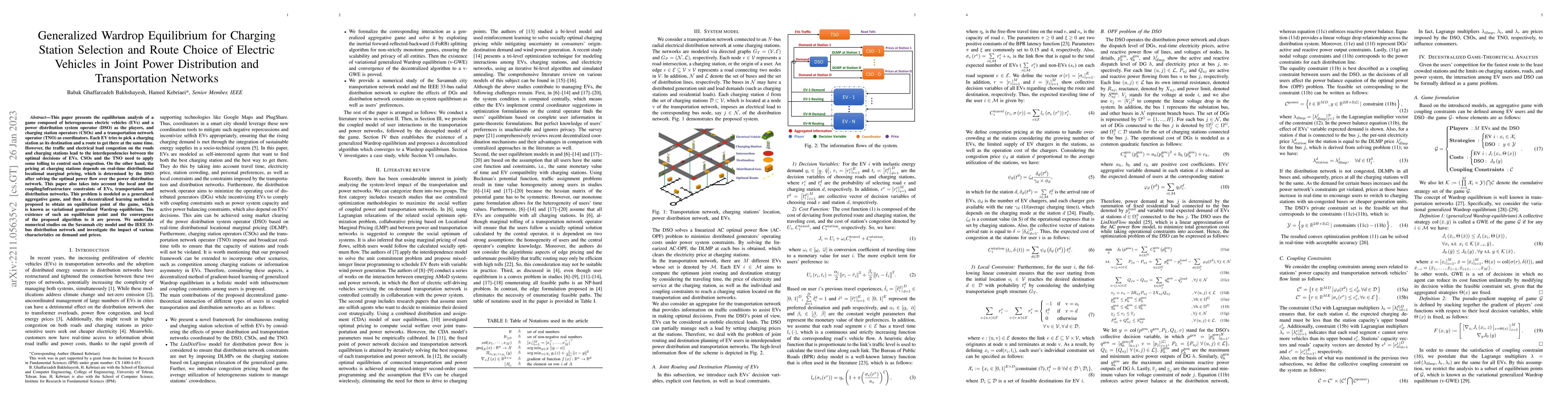 Thumbnail for Generalized Wardrop Equilibrium for Charging Station Selection and Route
  Choice of Electric Vehicles in Joint Power Distribution and Transportation
  Networks