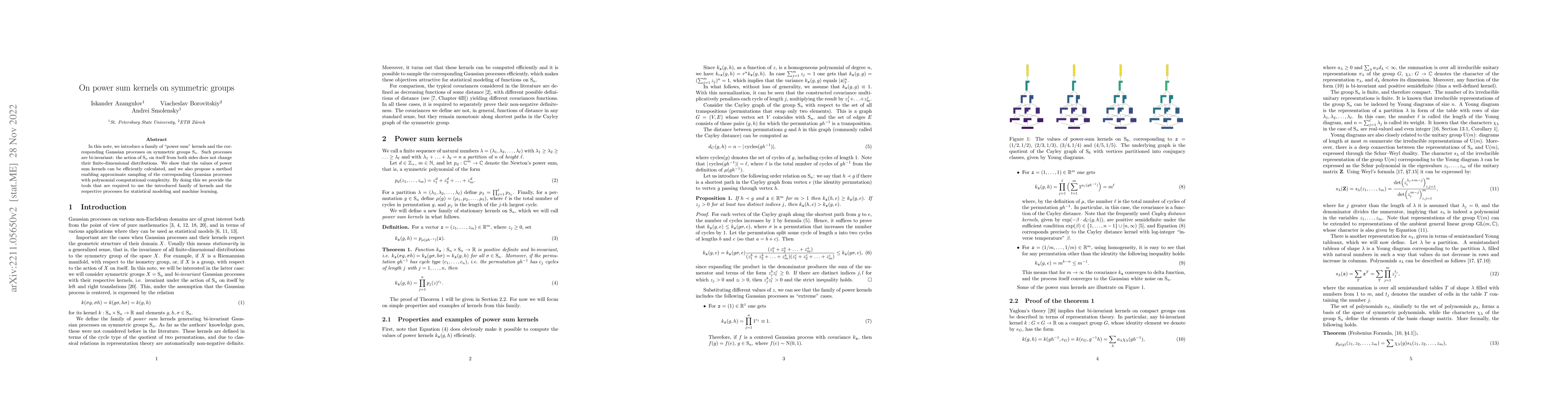 Thumbnail for On power sum kernels on symmetric groups