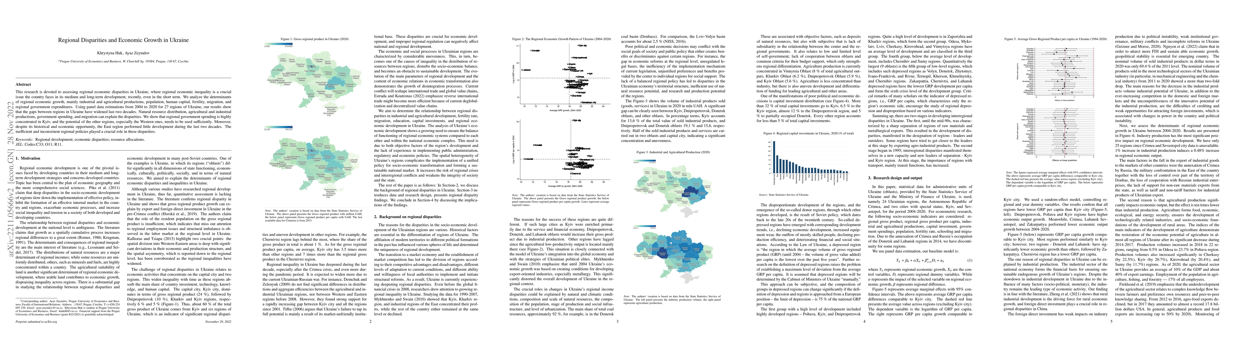 Thumbnail for Regional Disparities and Economic Growth in Ukraine