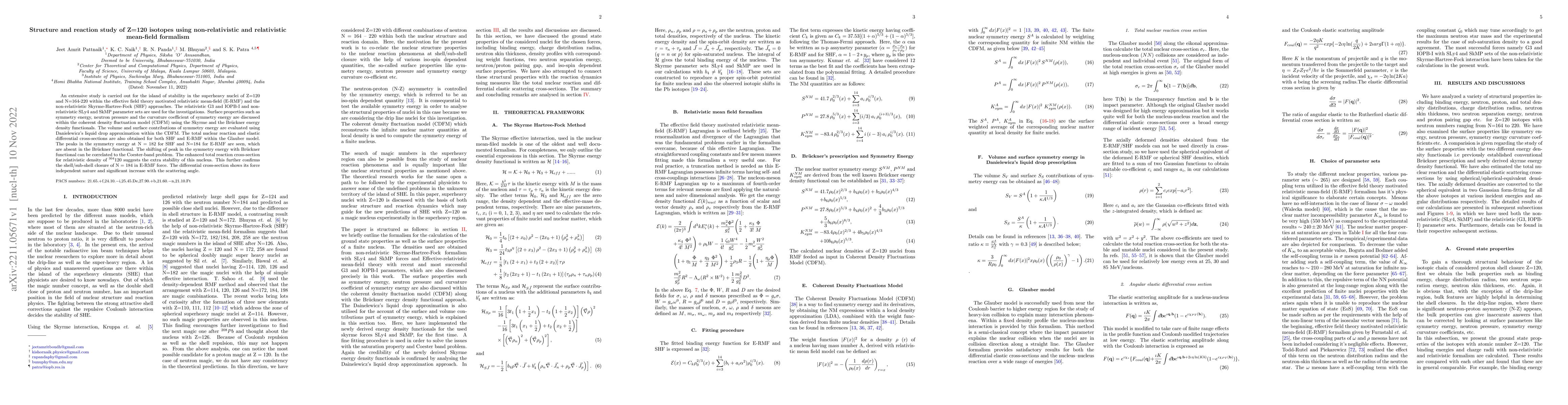 Thumbnail for Structure and reaction study of Z=120 isotopes using non-relativistic
  and relativistic mean-field formalism