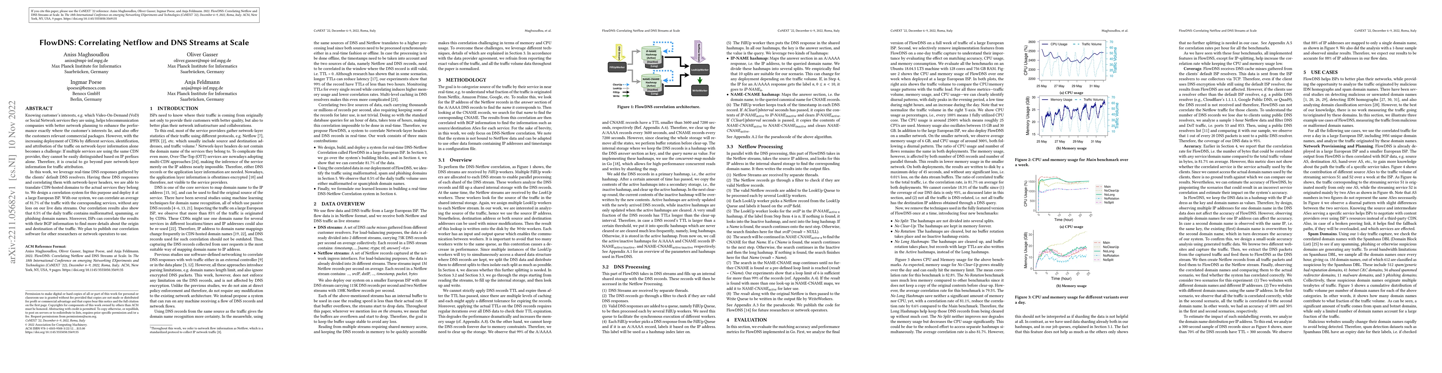 Thumbnail for FlowDNS: Correlating Netflow and DNS Streams at Scale