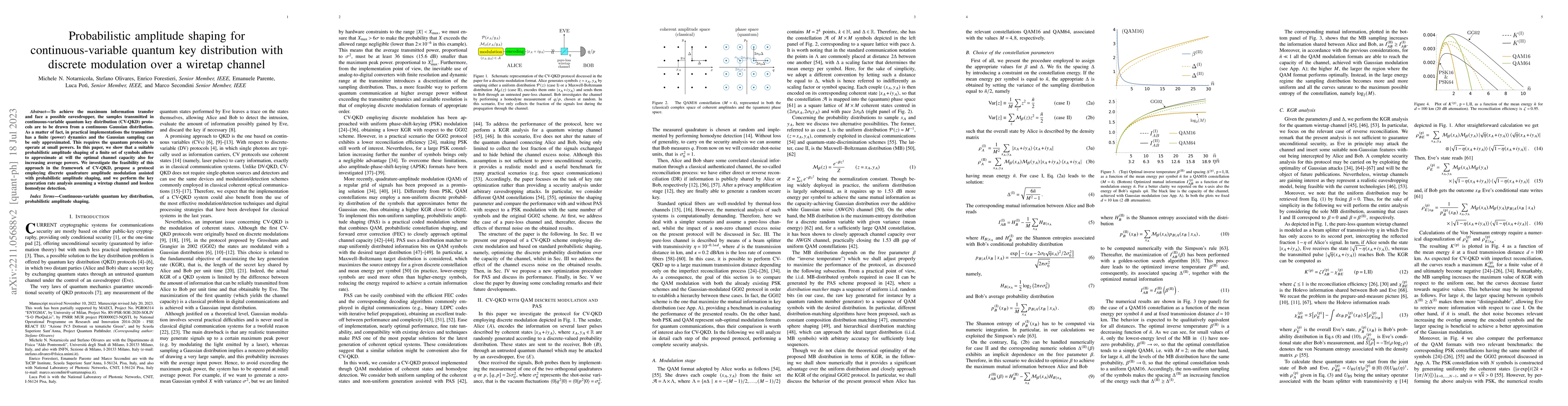 Thumbnail for Probabilistic amplitude shaping for continuous-variable quantum key
  distribution with discrete modulation over a wiretap channel