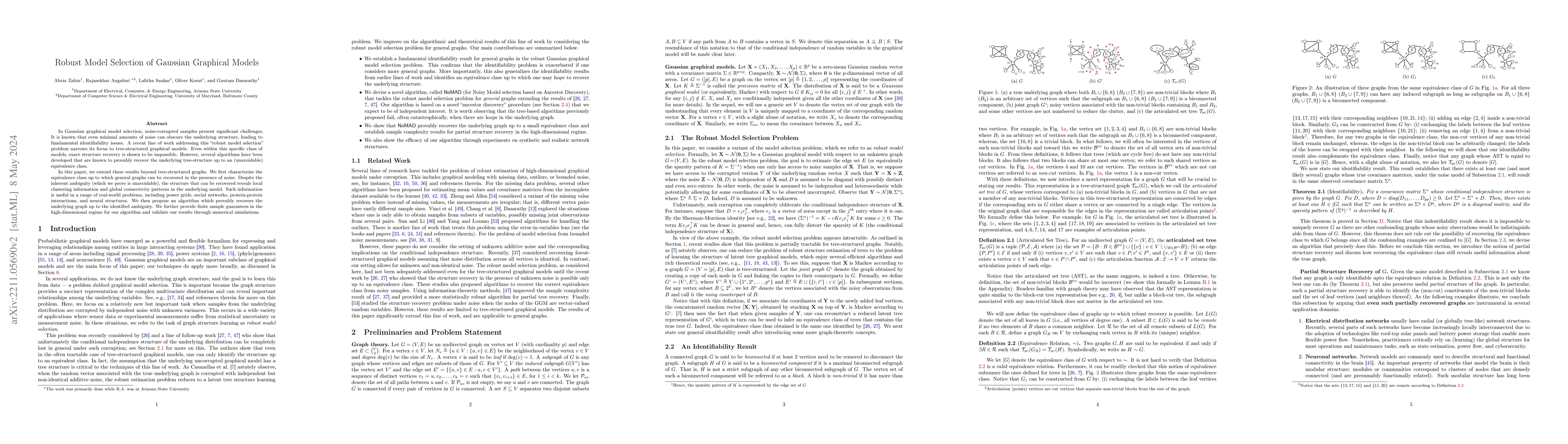 Thumbnail for Robust Model Selection of Gaussian Graphical Models