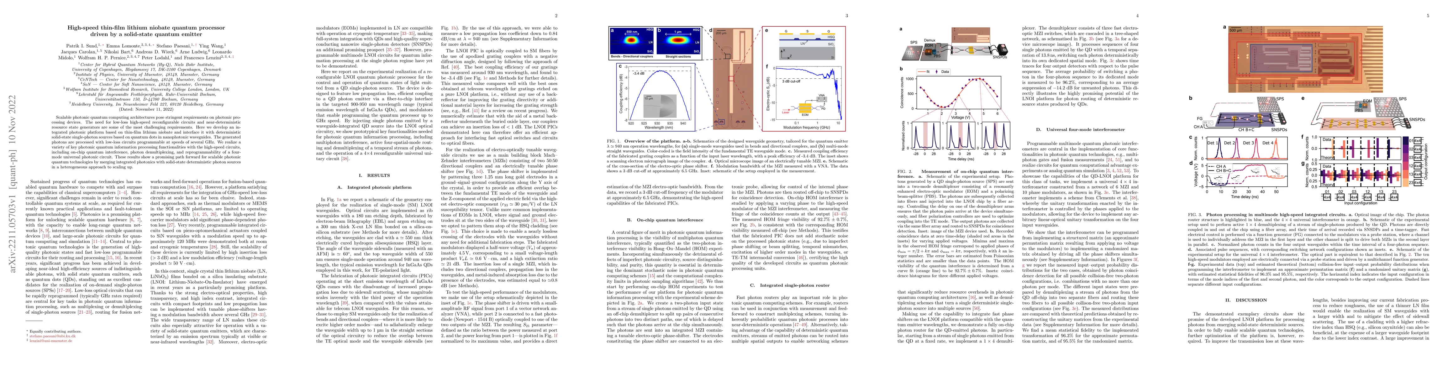 Thumbnail for High-speed thin-film lithium niobate quantum processor driven by a
  solid-state quantum emitter