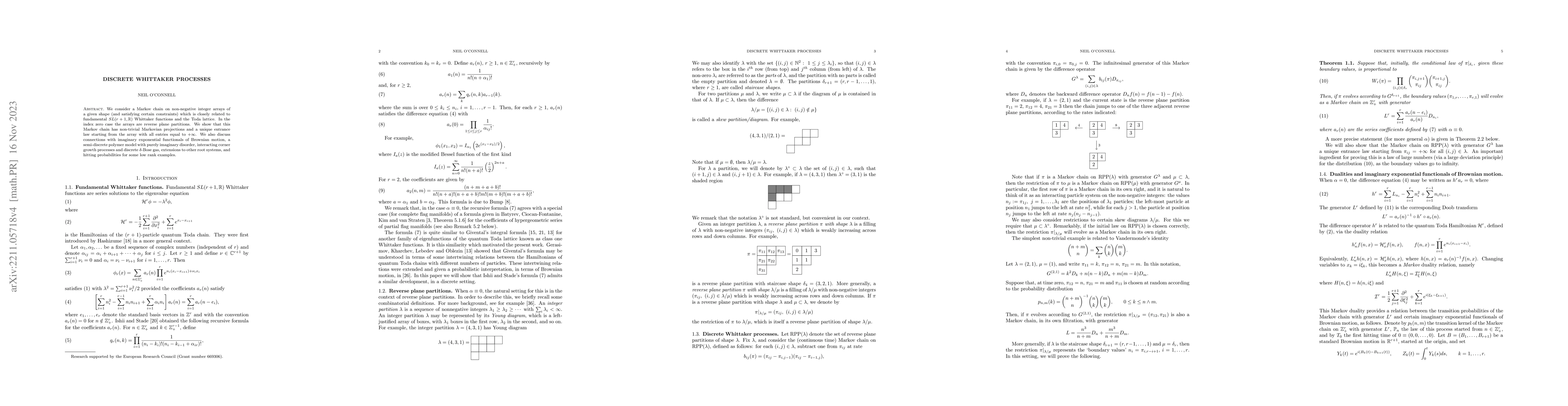 Thumbnail for Discrete Whittaker processes