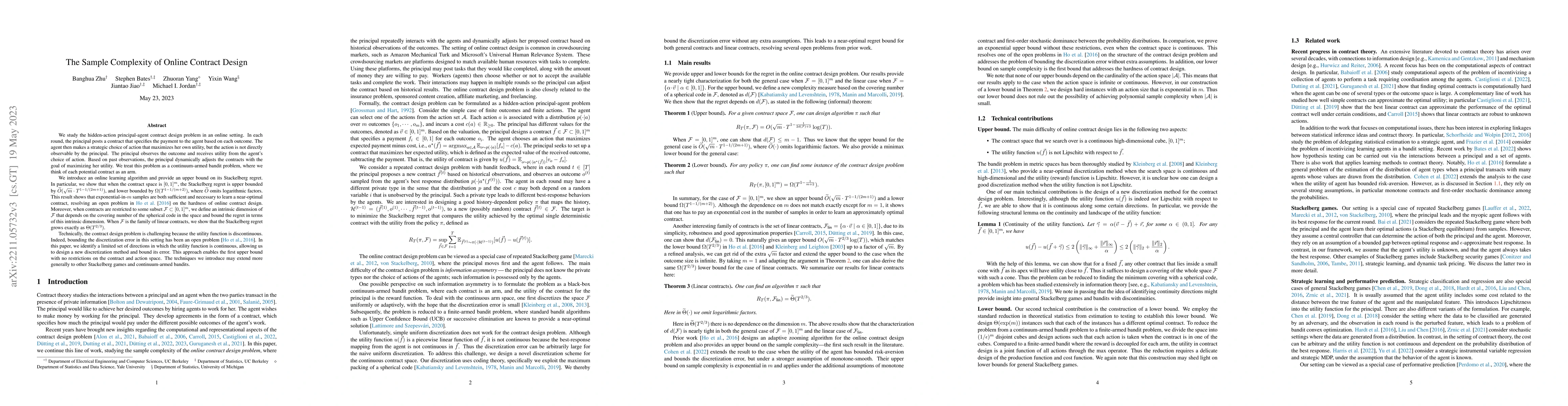 Thumbnail for The Sample Complexity of Online Contract Design