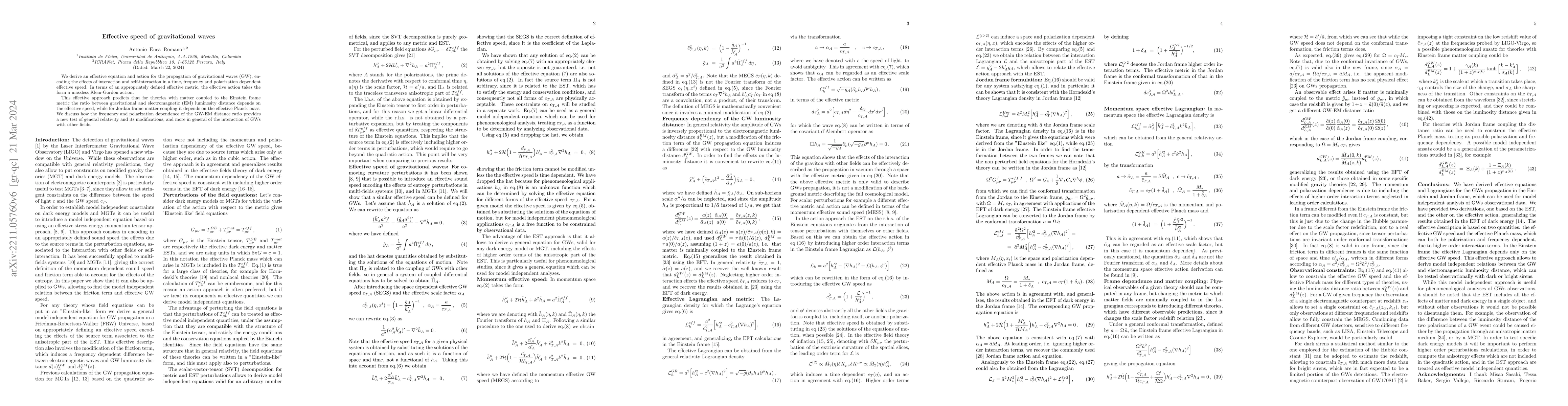 Thumbnail for Effective speed of gravitational waves