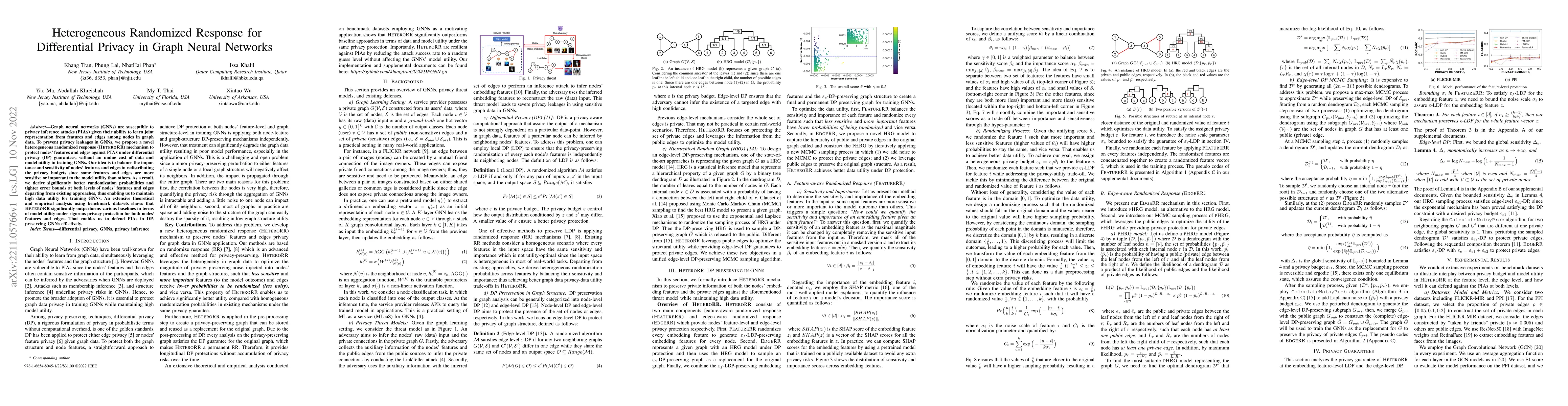 Thumbnail for Heterogeneous Randomized Response for Differential Privacy in Graph
  Neural Networks