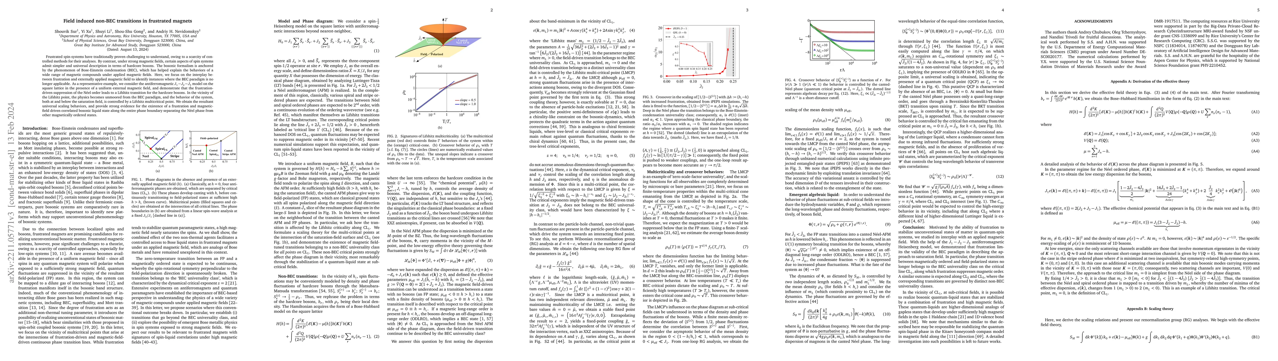 Thumbnail for Field induced non-BEC transitions in frustrated magnets
