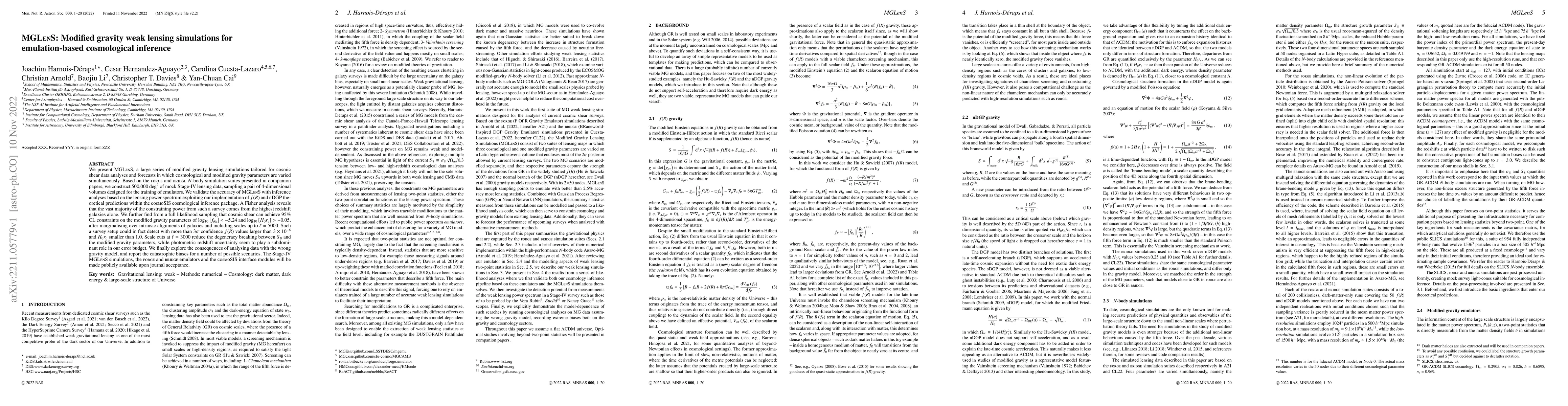 Thumbnail for MGLenS: Modified gravity weak lensing simulations for emulation-based
  cosmological inference