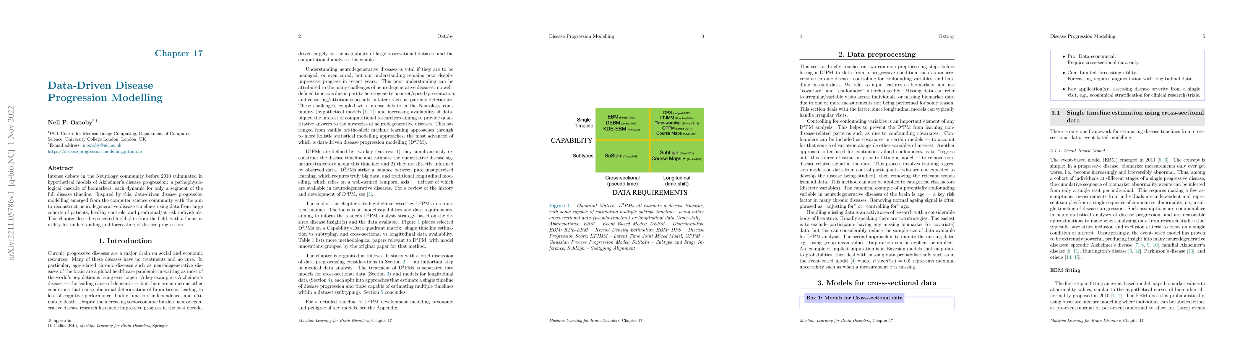 Thumbnail for Data-Driven Disease Progression Modelling